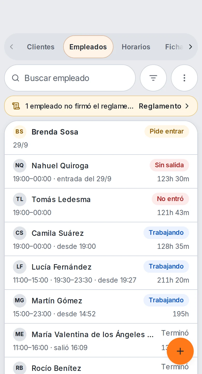 Pantalla real de Equipo de Fuding con datos de ejemplo